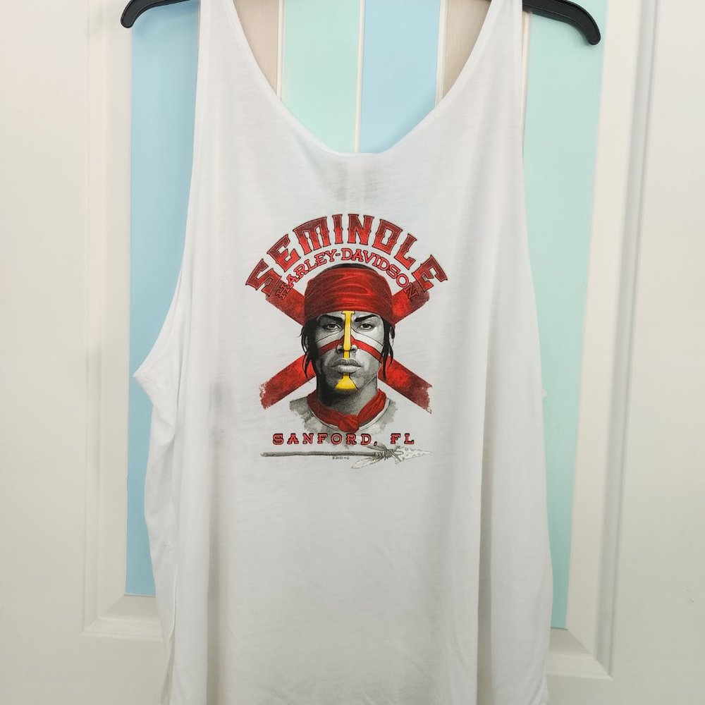 NWT Harley Davidson Women's White Tank Top Size 2XL - Picture 3 of 9